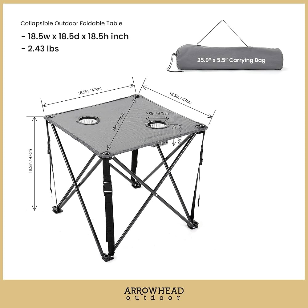 Amazon.com : ARROWHEAD OUTDOOR 26” (66cm) Portable Camping